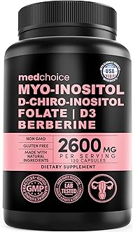 14-in-1 Women’s Inositol Complex Supplement – 40:1 Myo & D-Chiro Inositol with Folate, Vitamin D3, Zinc, Magnesium & Botanicals for Hormone & Feminine Wellness Support – (120 Capsules) (Pack of 1)