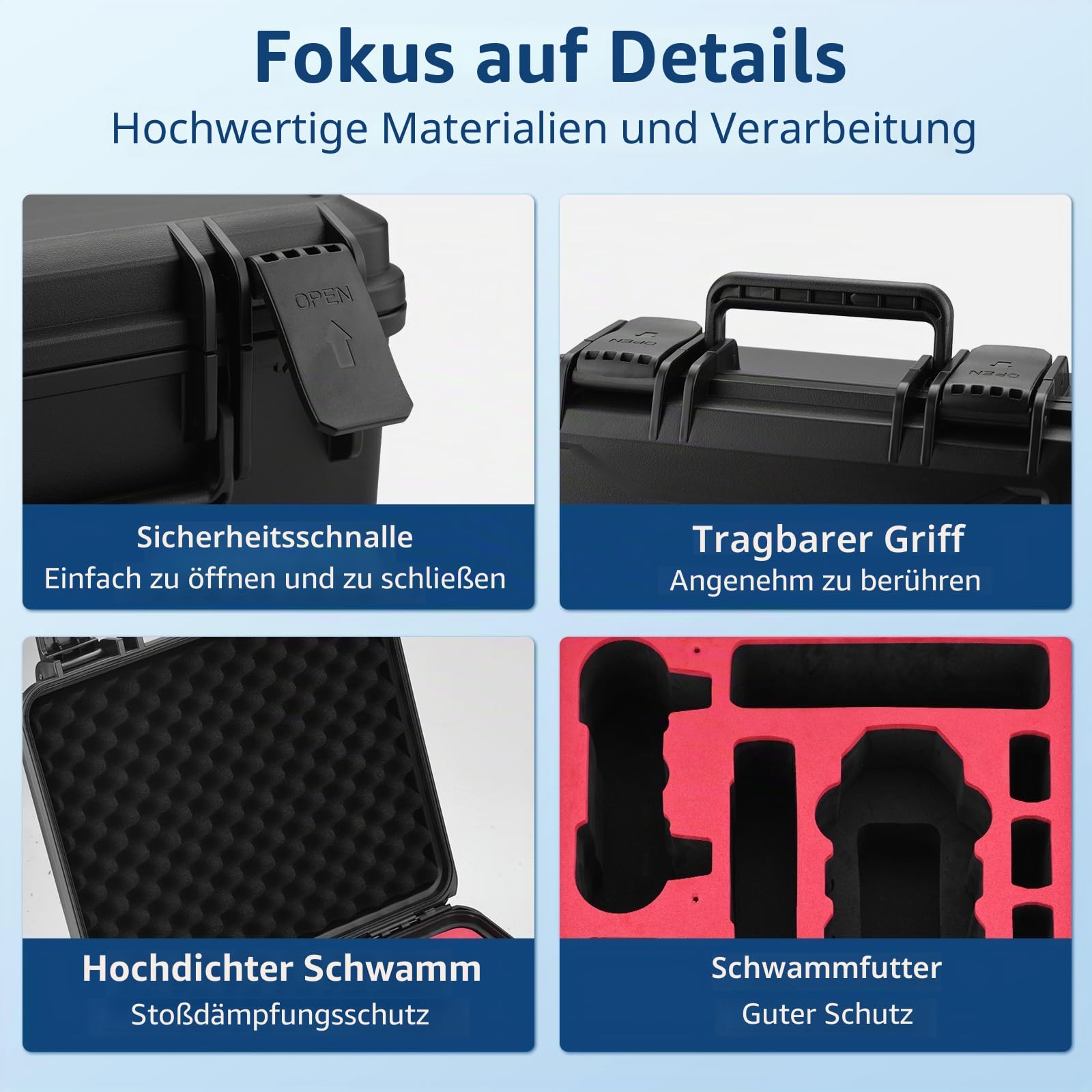 HeiyRC Mini 4K 2 SE Koffer Tasche, Hardshell wasserdichte Aufbewahrungs Hard Case für DJI Mavic Mini 2 SE / 4K / 2 Fly More Combo Drohnen Zubehör