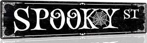 Vista 11 de Dsyvukt Letrero de metal con texto en inglés «Park Your Broom» con texto en inglés «Stay for a Spell» («Stay for a Spell») para cocina, hogar, W1