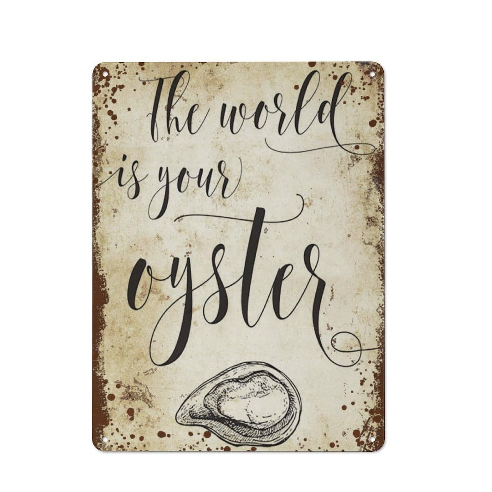 Kwqdozf Style-9 12X16inch The World Is Your Oyster, Funny Home Wall Art Decorationfo