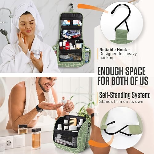 Vista 39 de VENTURE 4TH Neceser de viaje colgante para mujeres y hombres, organizador de viaje con compartimentos expandibles y bolsa transparente extraíble