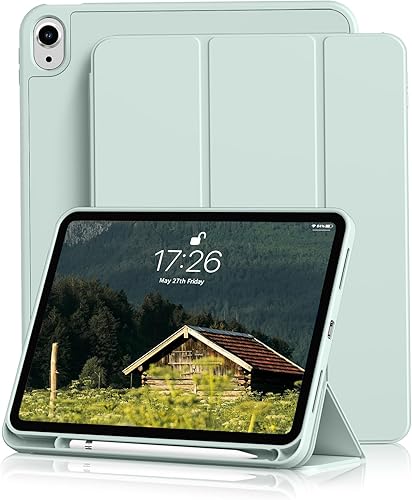 Miniatura 11 de Kenke - Funda para iPad 11/10ª generación con portalápices 11/10.9 pulgadas 2025 A16/2022, carcasa trasera transparente de acrílico PC duro y borde