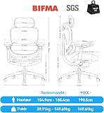 SIHOO Doro C300 V2 Ergonomic Office Chair, Mesh Desk Chair with 8D Armrests & Rotating Lumbar Support, Breathable Computer Chair with 3D Headrest, Seat Depth Adjustment & Tilt for Home Office - 7