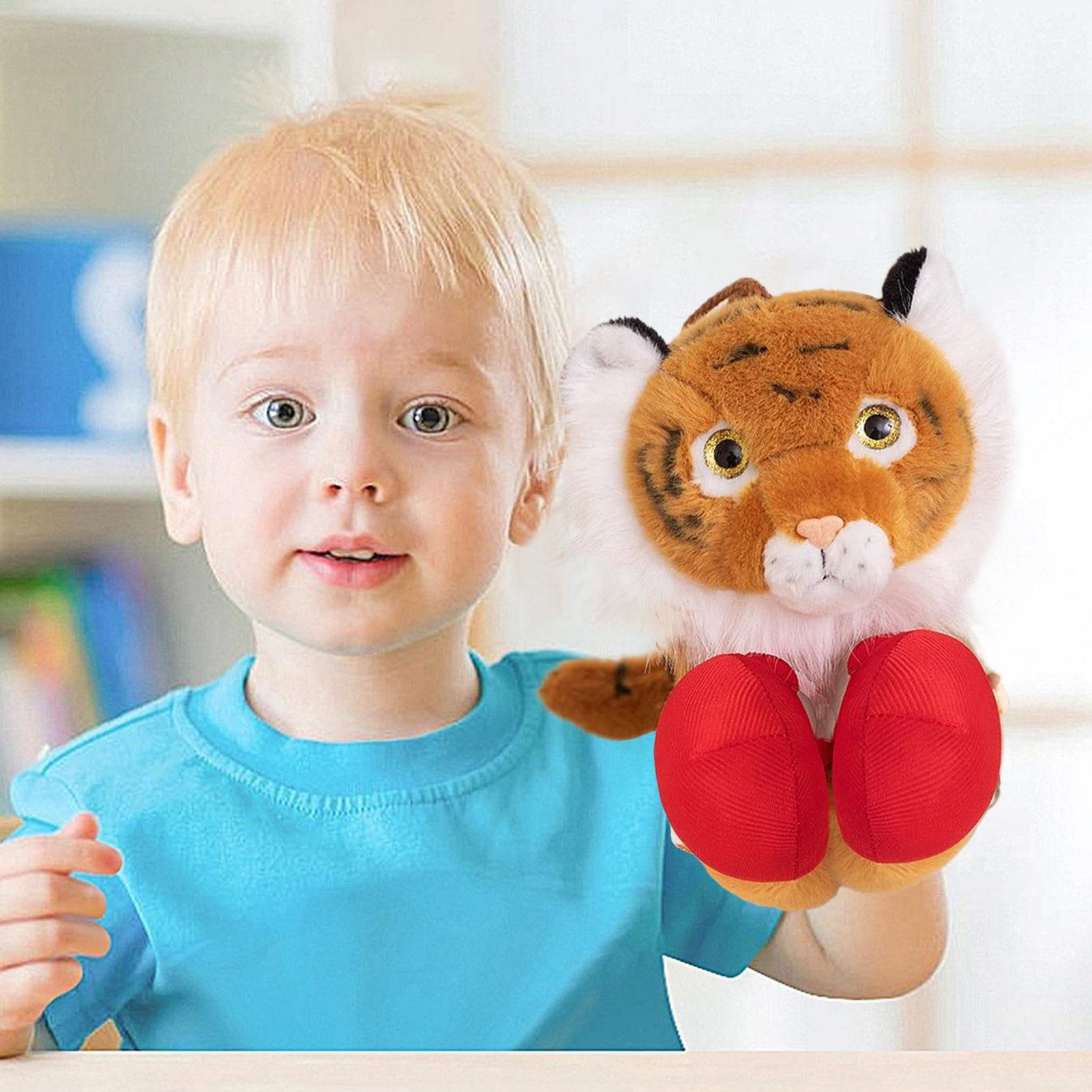 Títeres De Mano - Muñeco De Peluche Parlante para Cuentos - Títere Interactivo Boxeo con Brazo Retráctil para Niños 3+ Años Fiestas Colegio Cuentos Relleno Huevitos Pascua
