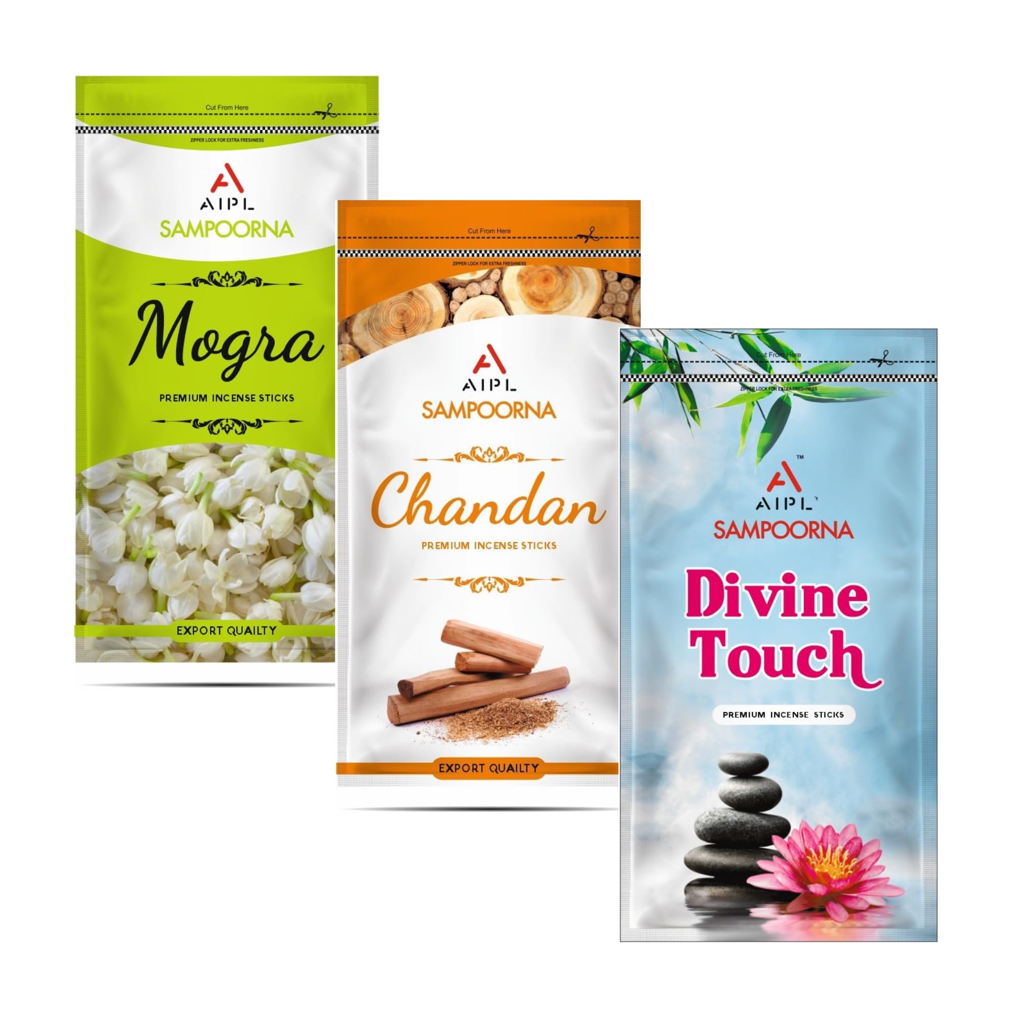 Premium Agarbatti – Long-Lasting 9-Inch Incense Sticks | Multiple Fragrance Combos | Ideal for Pooja, Meditation, Yoga & Home Fragrance (Mogra/Chandan/Divine Touch)