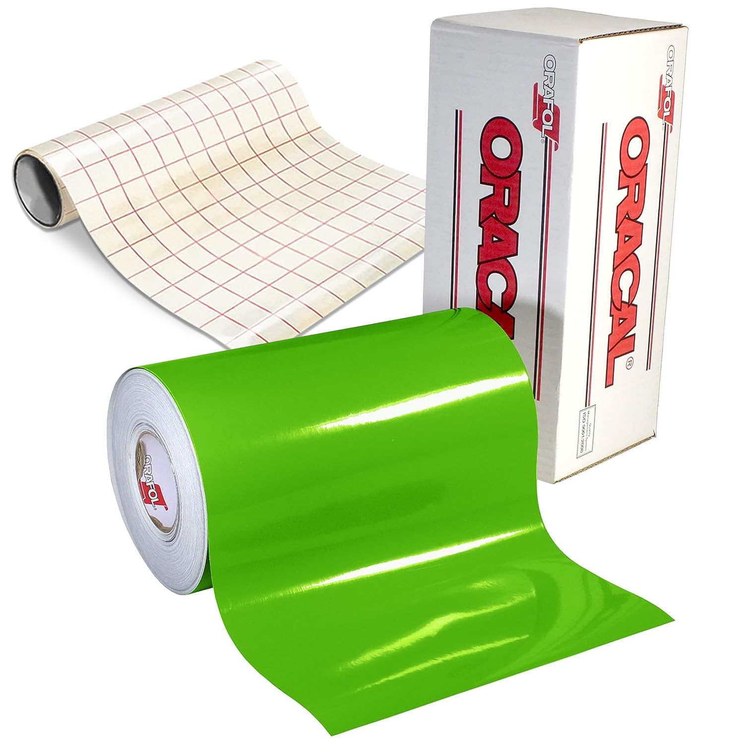 ORACAL Roll of Glossy 651 Lime Tree Green Permanent Adhesive Vinyl – Compatible with Craft & Sign Cutters, (12" x 50ft w/Transfer Paper)