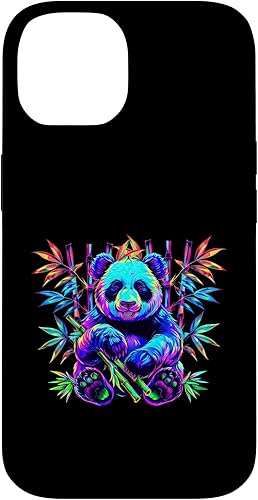 Miniatura 4 de iPhone 16 Streetwear synthwave 80s 90s retro cute boys panda bamboo Case