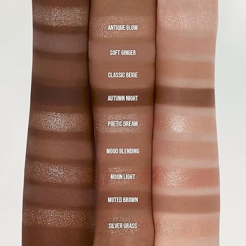 Miniatura 5 de dasique - Paleta de sombras #01 Sugar Brownie, libre de crueldad, 9 tonos combinables en acabados mate suave y brillante con hermosas perlas