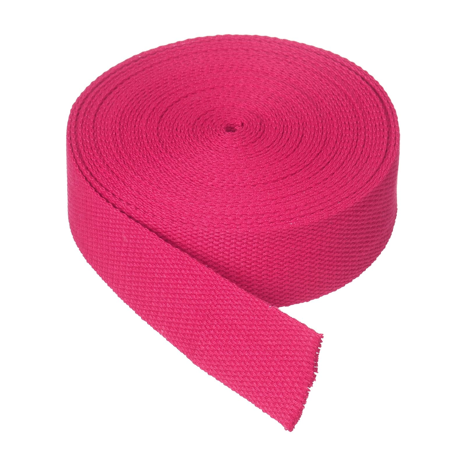 sourcing map Cotton Twill Tape, 3.8cm x 9.2M Cotton Ribbon Bias Binding Tape Trim Webbing Straps for Sewing DIY Crafts Gift Wrapping, Rose Red