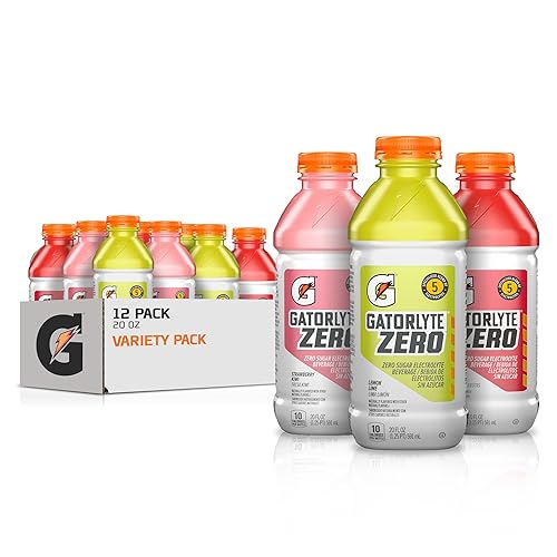 Gatorlyte Zero Variety Pack, Zero Sugar Hydration, 20 onzas líquidas (paquete de 12)