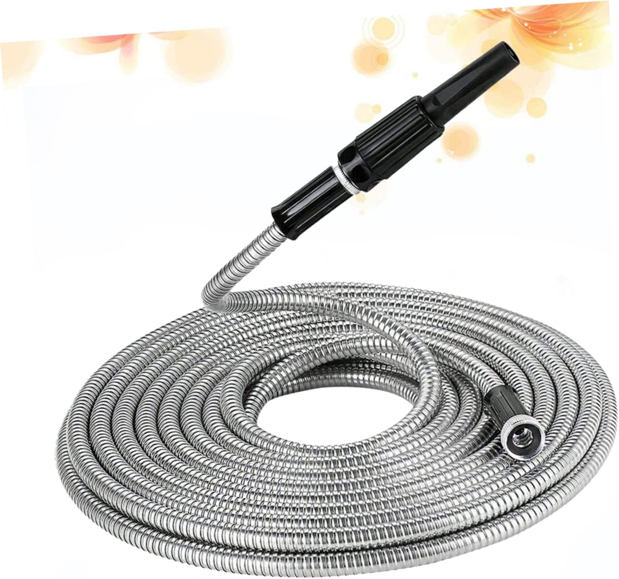 Garneck Stainless Steel Telescopic Garden Hose Nozzle Lightweight and Design for Easy Watering for Lawn Plants and Outdoor Cleaning