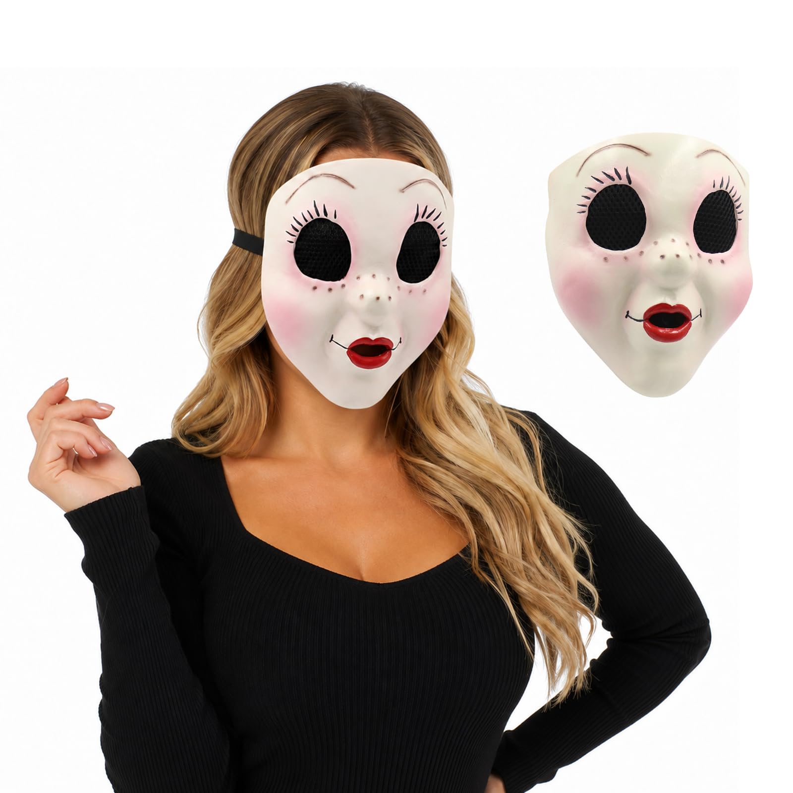 Pigmiss Stangers Mask Scary Creepy 2026 Halloween Latex Mask Adult Cosplay Masquerade Costume Props for Party