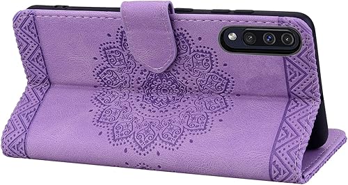 Miniatura 3 de Funda con tapa para Samsung Galaxy A50 6.4 Pulgadas Cubierta, Durable PU Cuero Mandala En Relieve Funda Con Cierre Magnético Billetera Cubierta Del