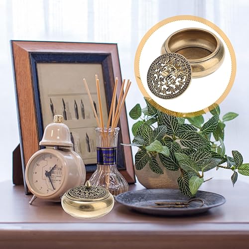 Miniatura 9 de TOYANDONA Mini quemador de incienso, soporte de cono antiguo, quemadores de incienso, bobina de incienso para calentador de fragancias caseras