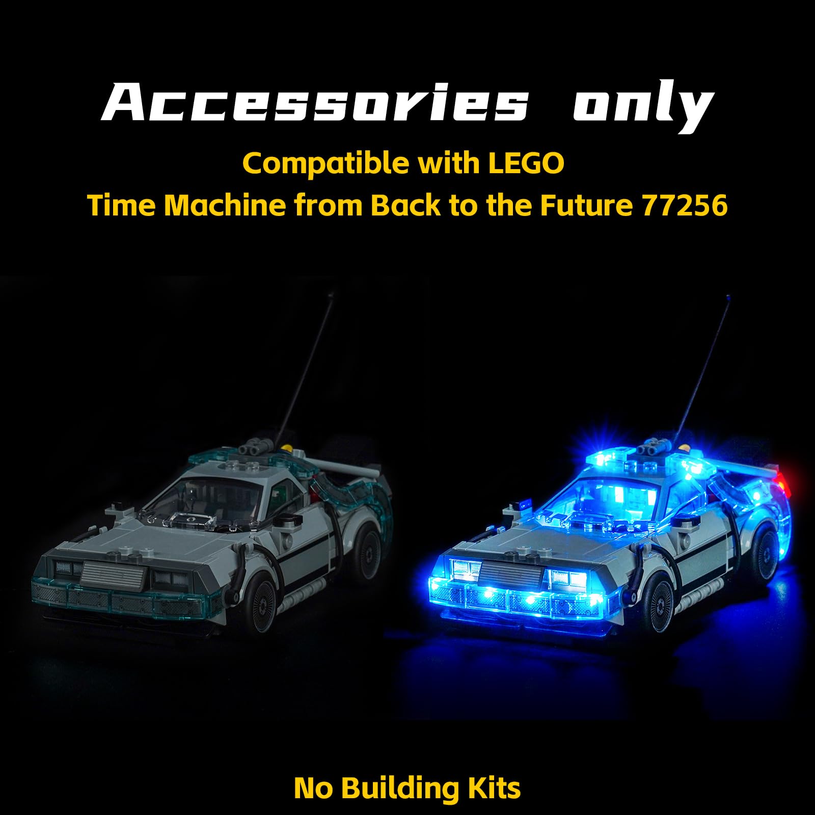 Light Kit Compatible with Lego 77256 Time Machine from Back to the Future (No Model) - Image 3