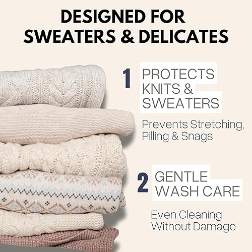 Miniatura 3 de 3 bolsas espaciosas de malla duradera (16 x 20 pulgadas) que protegen los delicados, malla fina para lavado y secado uniformes, cremallera