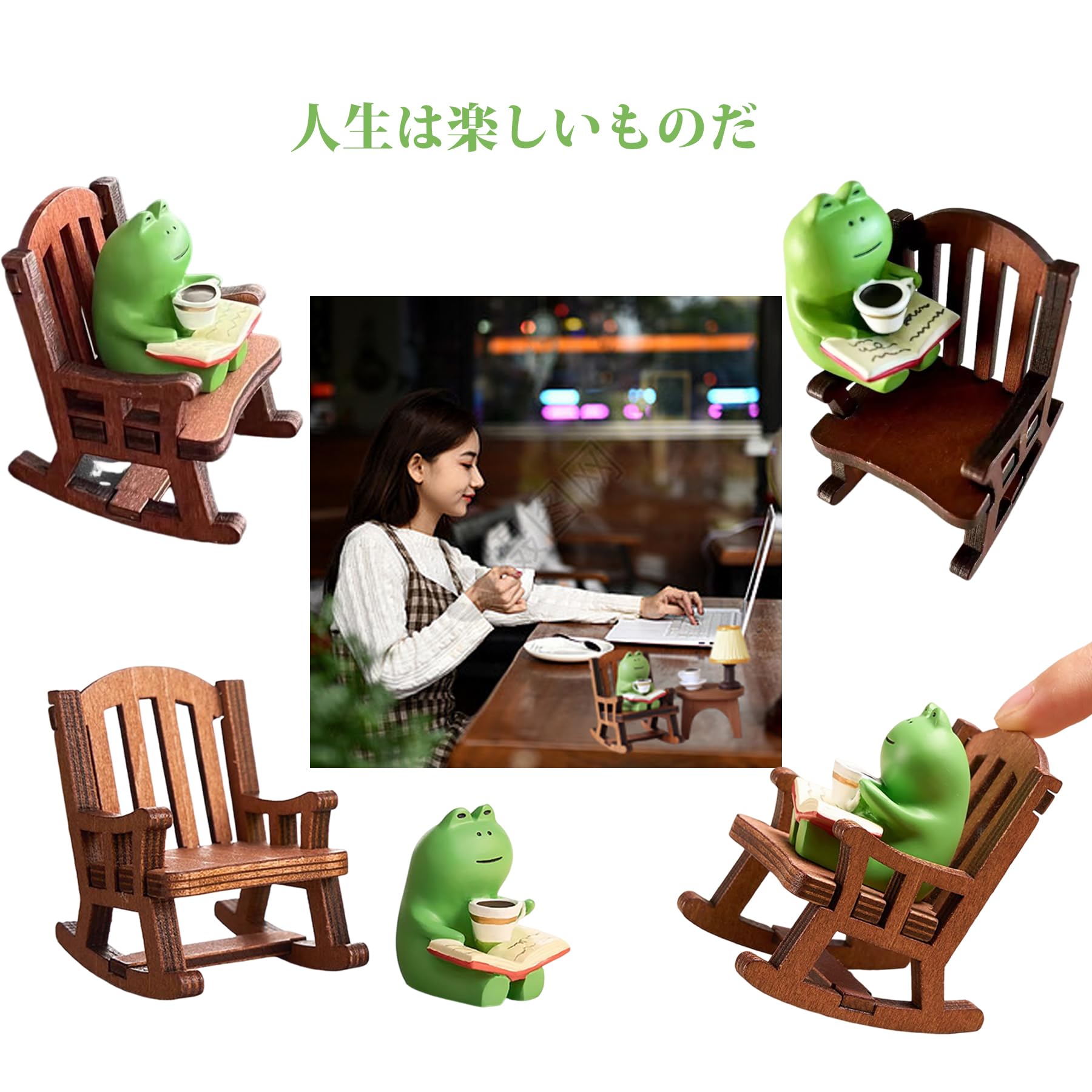 Amazon.co.jp: 日本風スタイル|可愛いカエルのミニチュア置物 Amazon.co.jp: 日本風スタイル|可愛いカエルのミニチュア置物
