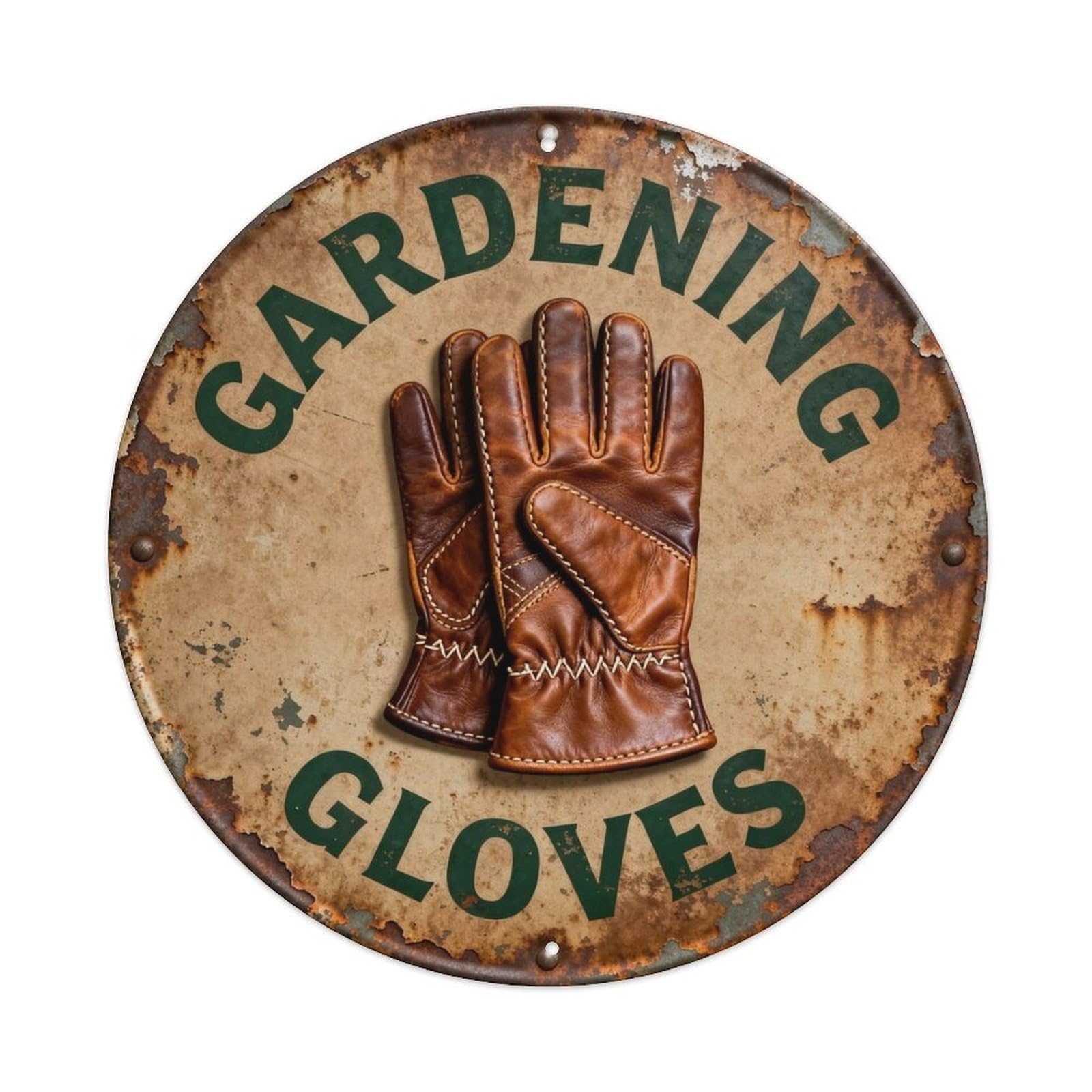 Gardening Gloves Metal Tin Sign Plaque