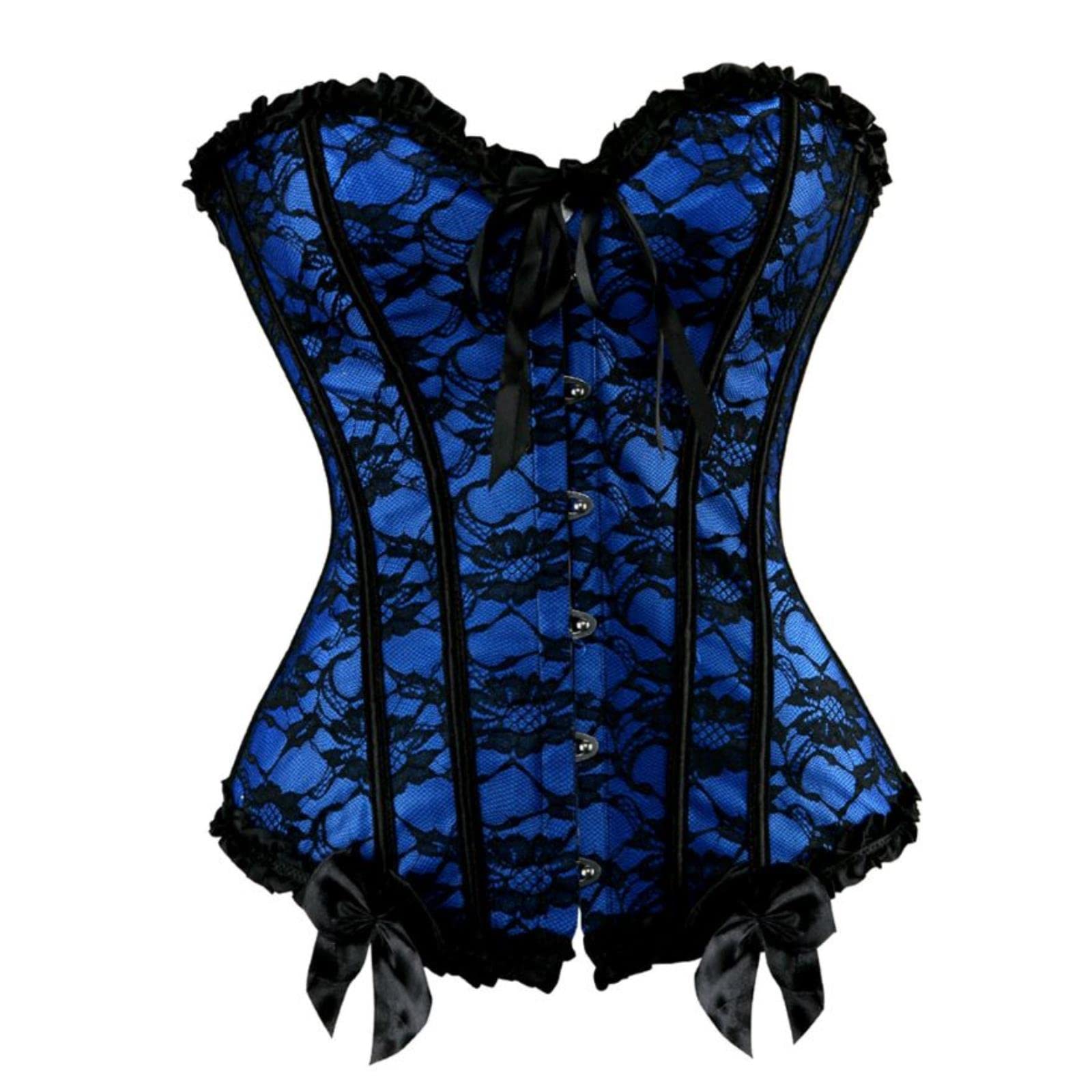 Corset Sexy Underbust Bustier en plastique translucide désossé à lacets