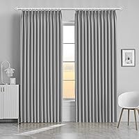 Vista 60 de MAIHER Cortina plisada para oscurecer la habitación, de 108 pulgadas, triple tejido, con aislamiento térmico, ahorro de energía, cortina plisada