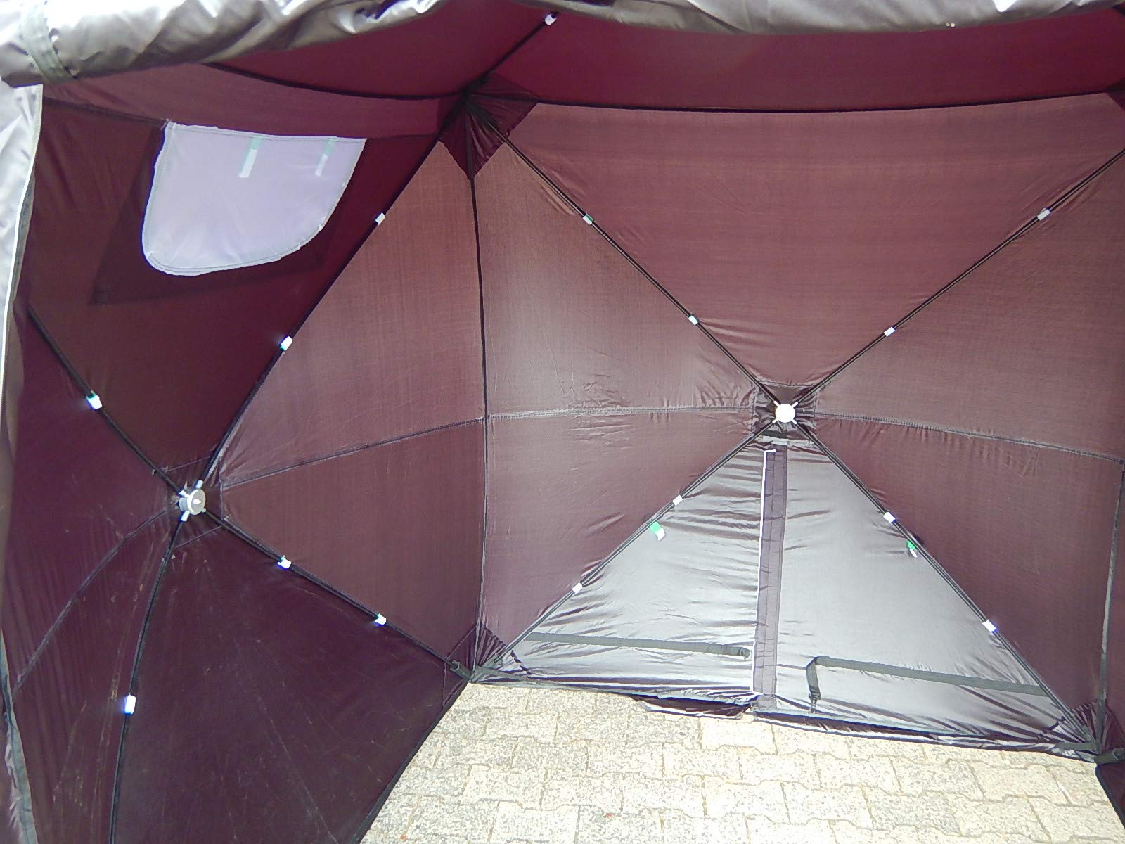 Tente de construction, pliable, étanche, pour montage, chantier de construction et événements, noir, 1,90 x 1,80 x 1,80 m, fabricant allemand depuis plus de 10 ans
