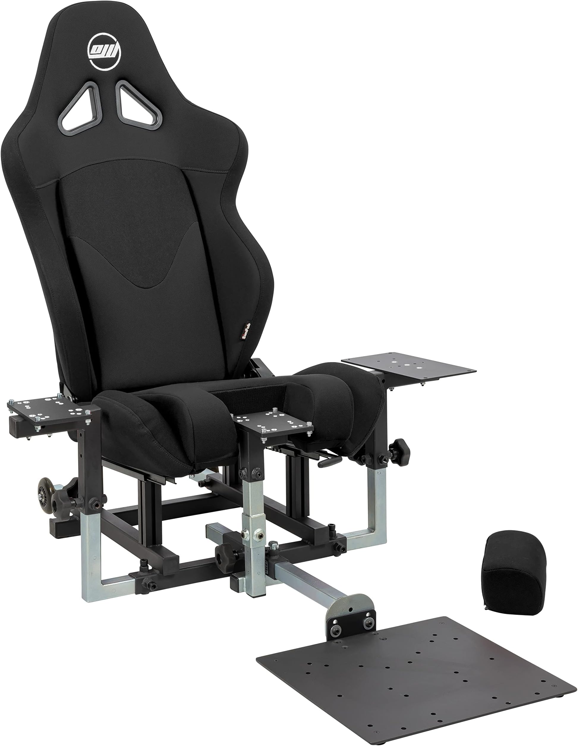 SimFab Modular Flight Simulator Cockpit For Combat Simulation. DCS Edition. Compatible With Thrustmaster Warthog, WinWing, VirPil, VKB And Alike Controls. Upgradable To General Aviation, Space Sim Or Sim Racing. (black seat)