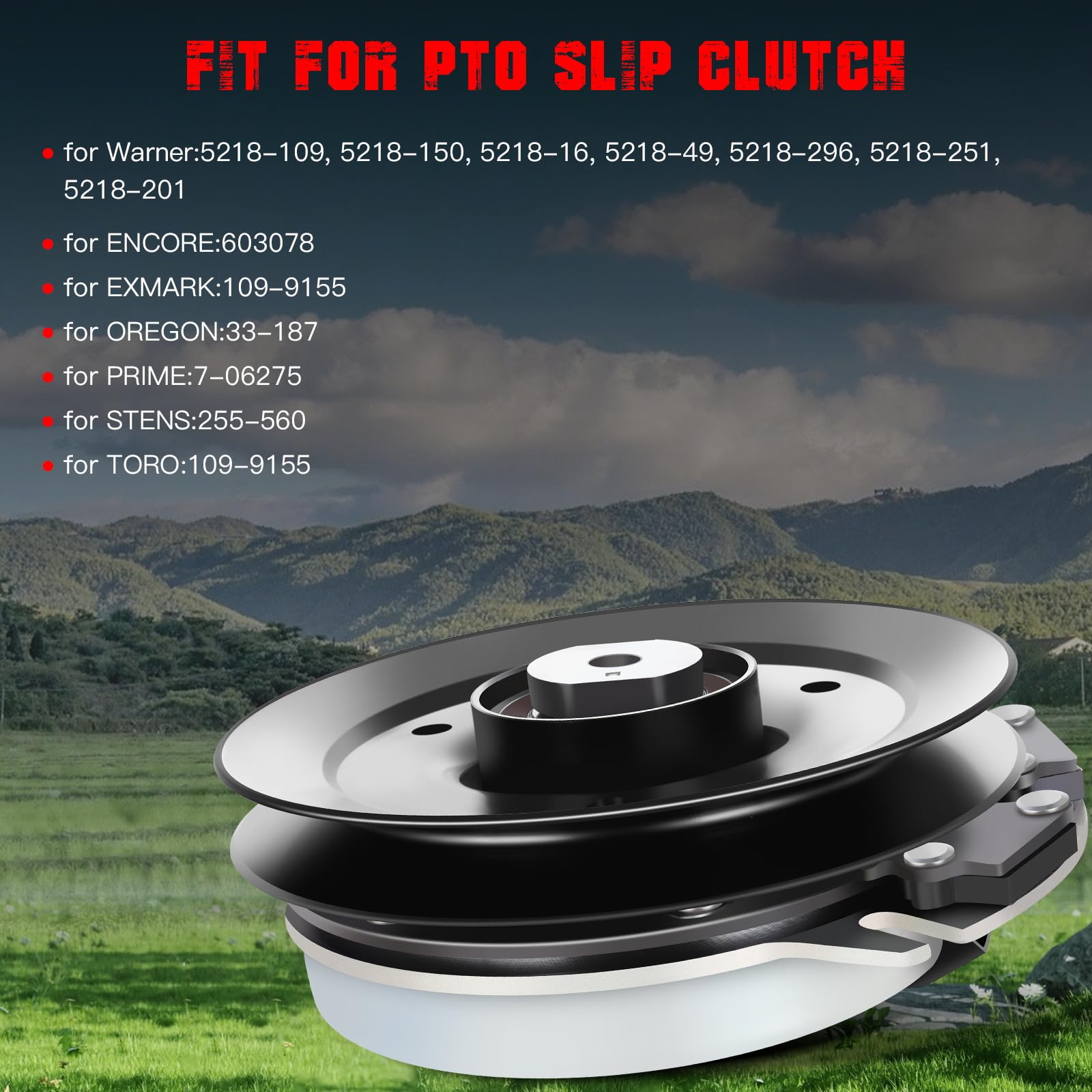 GDSMOTU New Electric PTO Clutch Compatible for Exmark Lazer Z HP 2006-2007, LHP19KA465 LHP20KC505 LHP23KA505, for Toro for Exmark 653048 653292 103-0690, for Warner 5218-215 5218-44