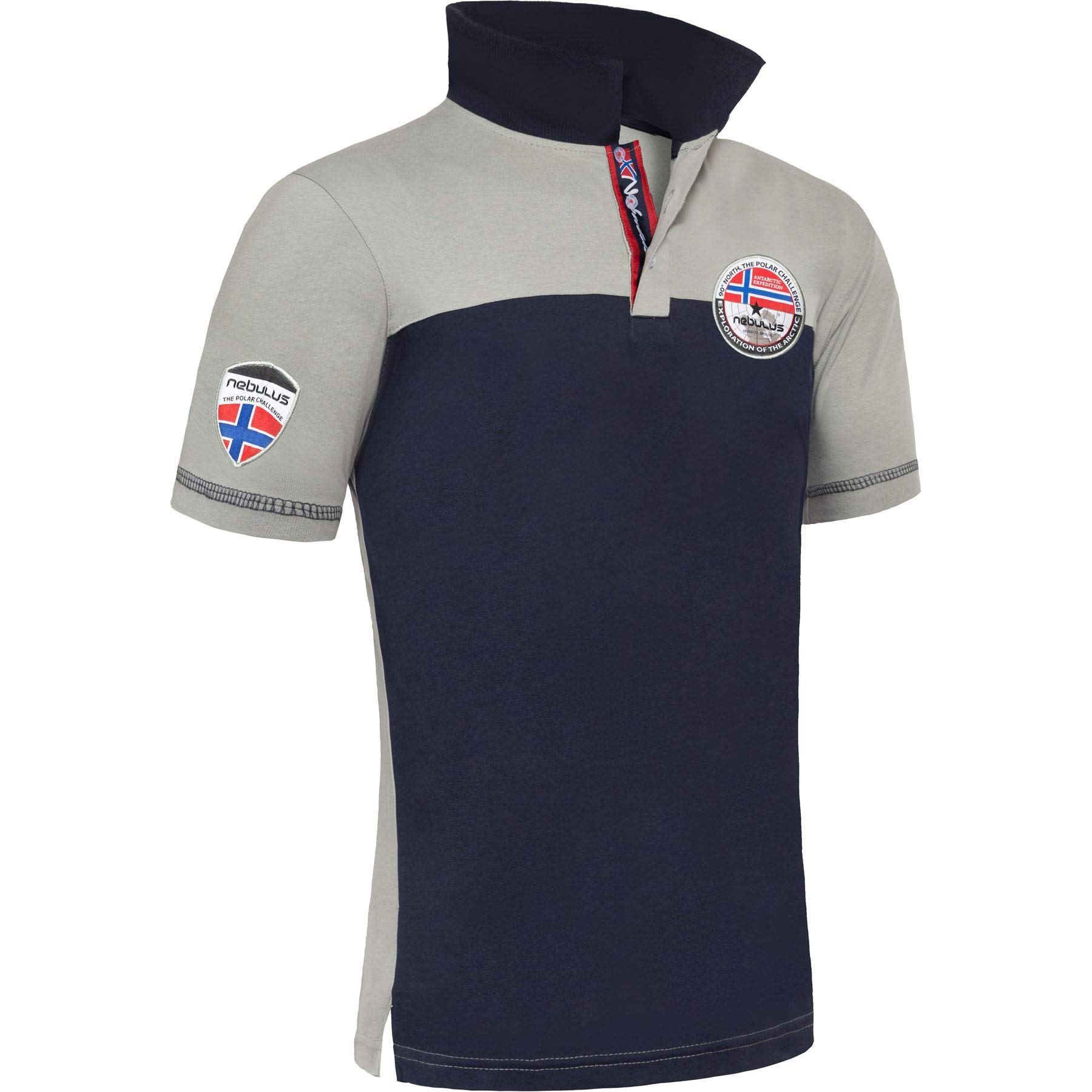 Nebulus Polo para hombre PINA con bordado para hombre, camisa de manga corta para hombre