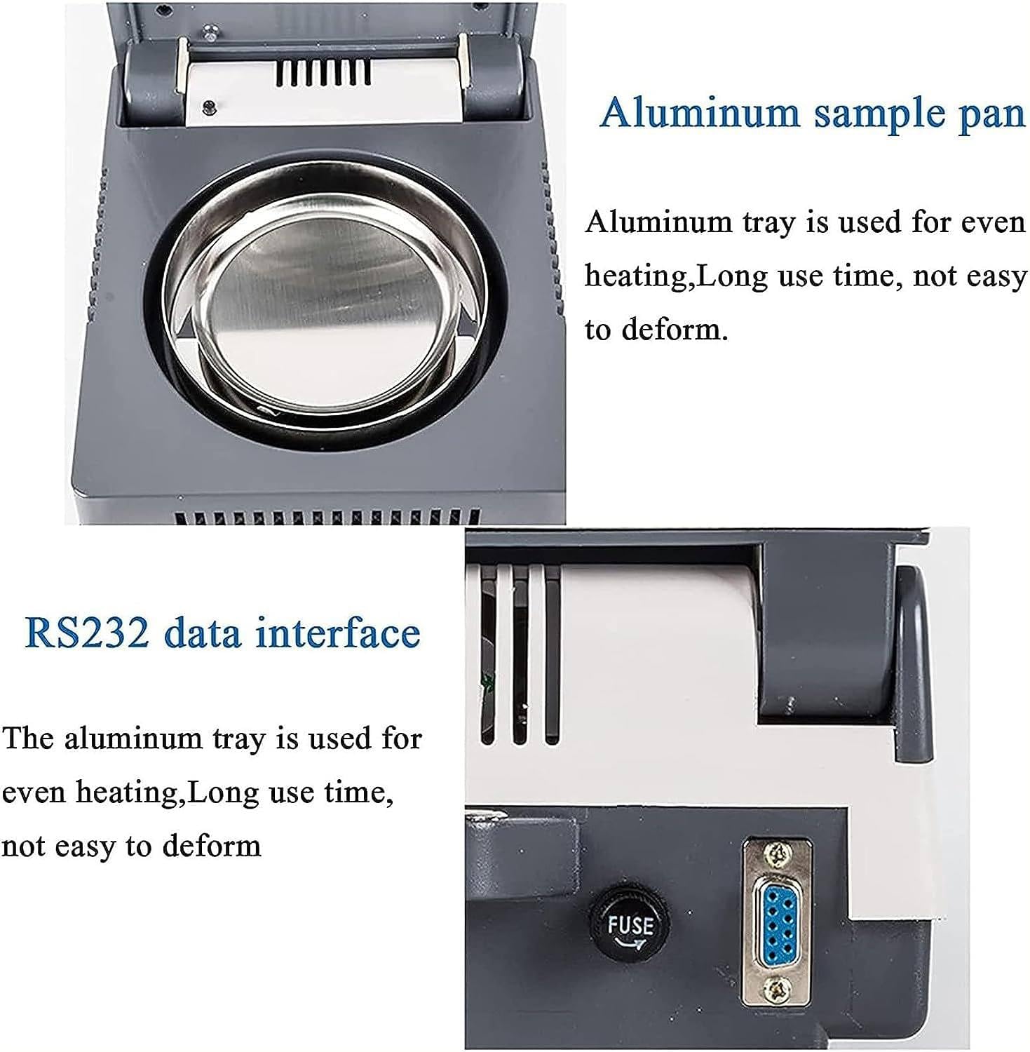 FAXIOAWA Digitaler Labor-Feuchtigkeitstester, Halogen-Feuchtigkeitsanalysator, 50 g x 0,005 g, LCD-Touchscreen, 0,02% Ablesbarkeit, 2 Trocknungsmodi für Landwirtschaft, Medizin, Kunststoff