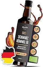 Black Cumin Oil Organic Cold Pressed Unfiltered 500 ml Cumin Oil - Egyptian Black Seed Oil with High Thymoquinone Content (4600 mg/1000 ml), Keto & Vegan from German Oil Manufacturer