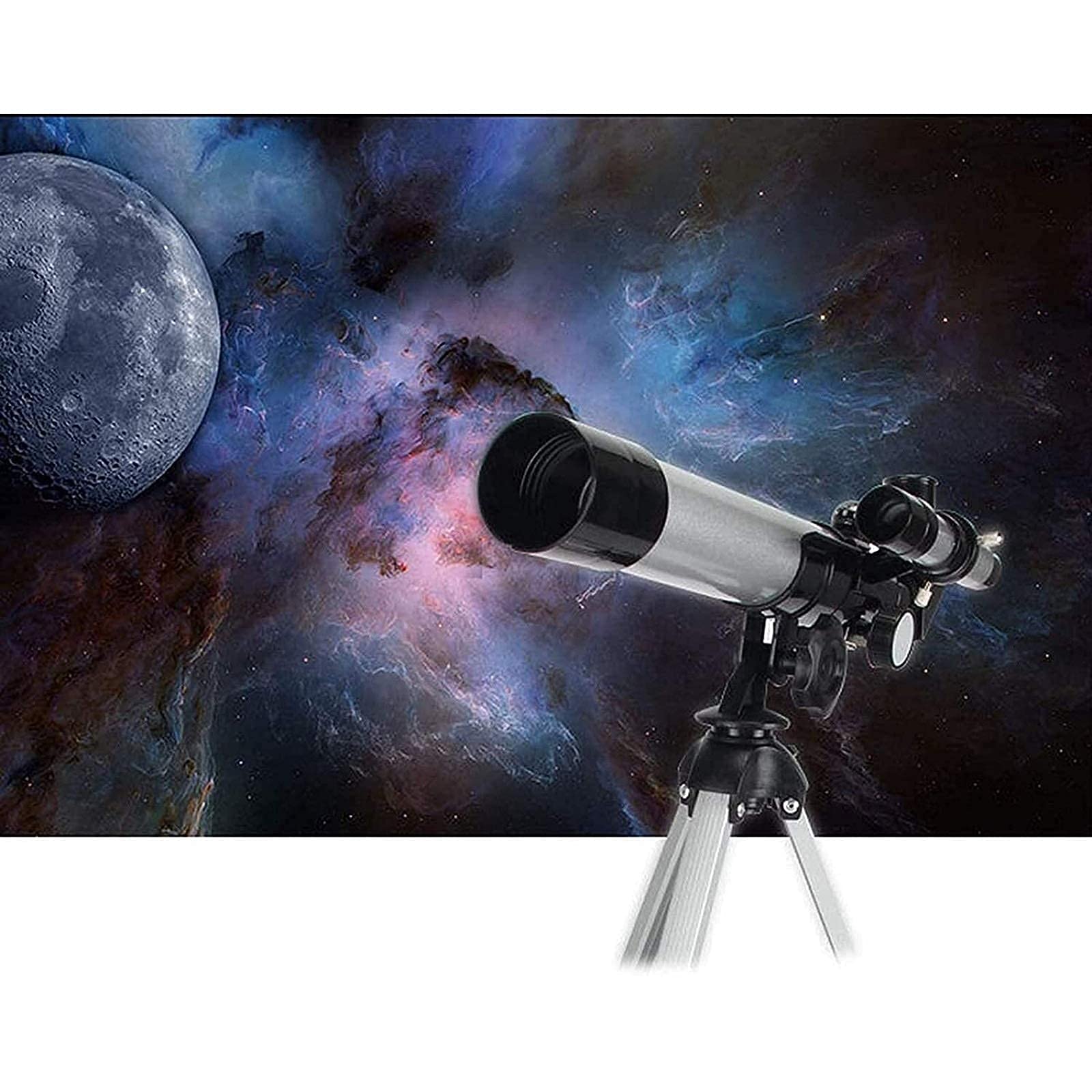 Astronomia kosmiczna dla dzieci z lekkim okularem statywowym i naukowym odbłyśnikiem dla początkujących astronomów
