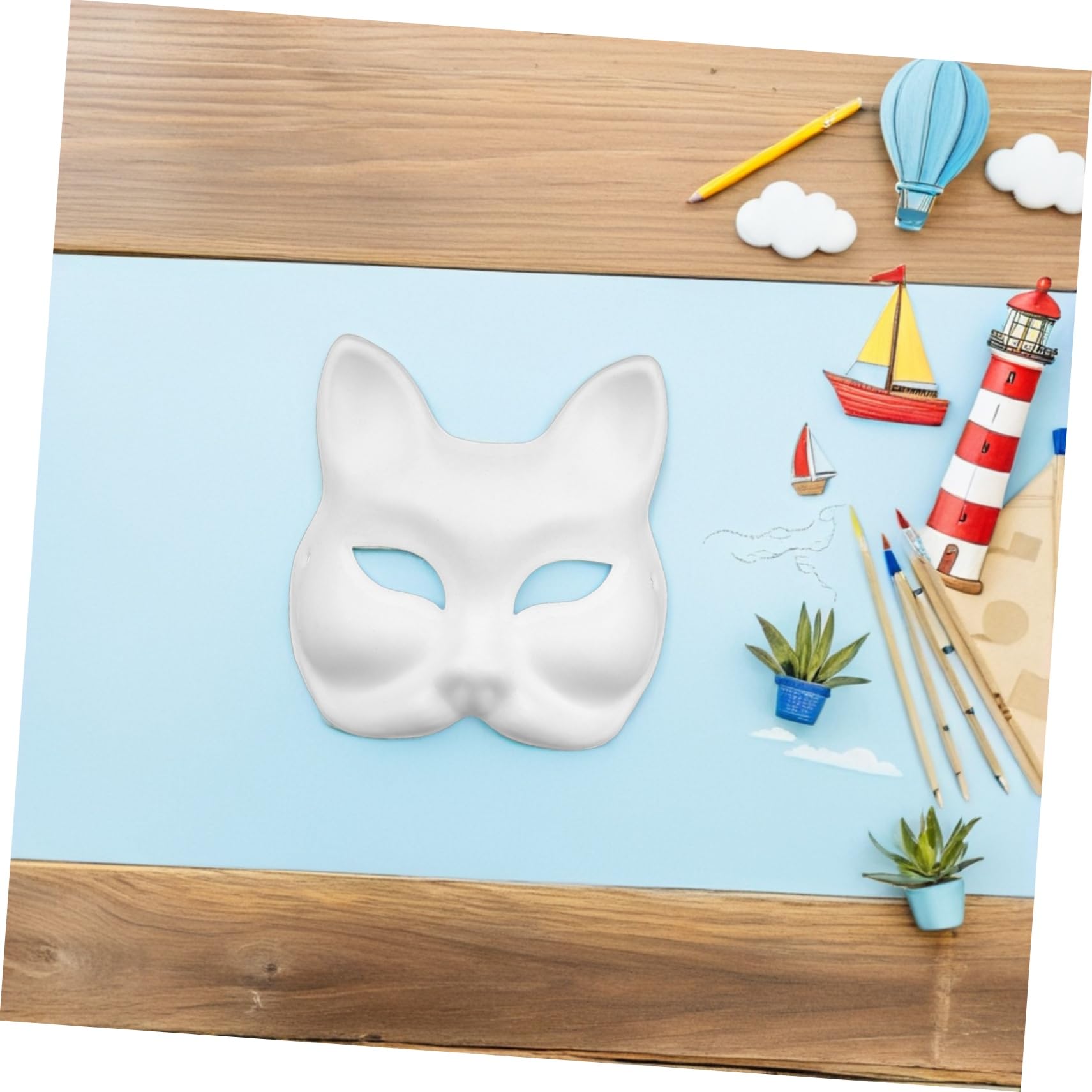 Milisten 16 Maschere Animali da Dipingere in Pasta Maschere Vuote Volpe e per DIY Feste Halloween e Progetti Artistici Gruppo