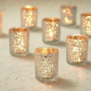 30 Rose Gold Candle Decor Ideas That Feel Modern and Feminine 29 Homemory 12 Pack Silver Glass Votive Candle Holders, Tealight Candle Hol...