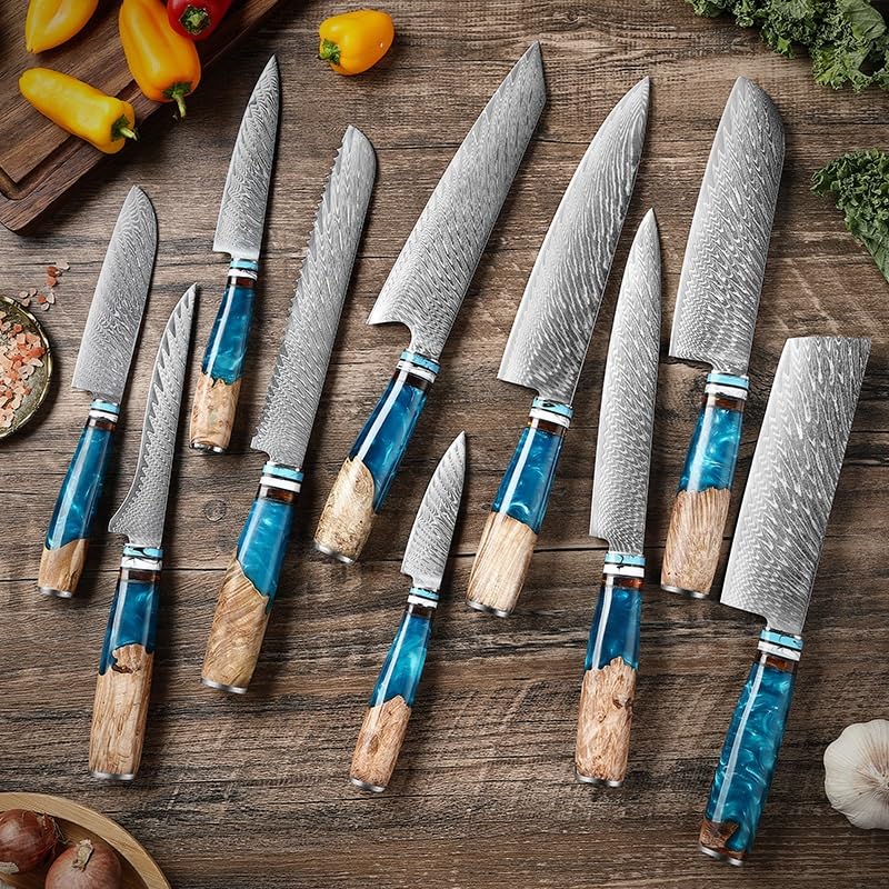 Set Cuchillos Cocina 10 Piezas Acero Aleado miniatura 7