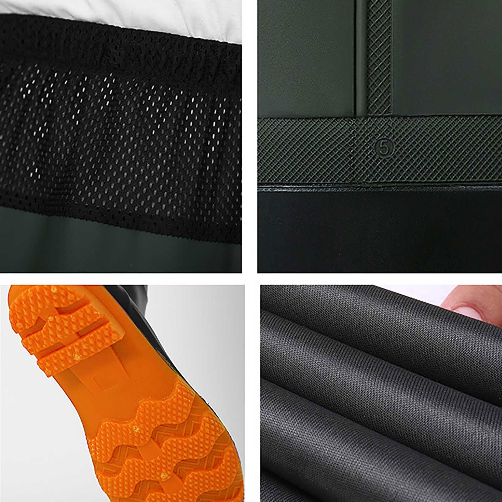 Pantaloni da pesca a mosca, da uomo, con elastico in vita, impermeabili, traspiranti, per pesca a mosca, tempo libero, giardinaggio, caccia all'aperto