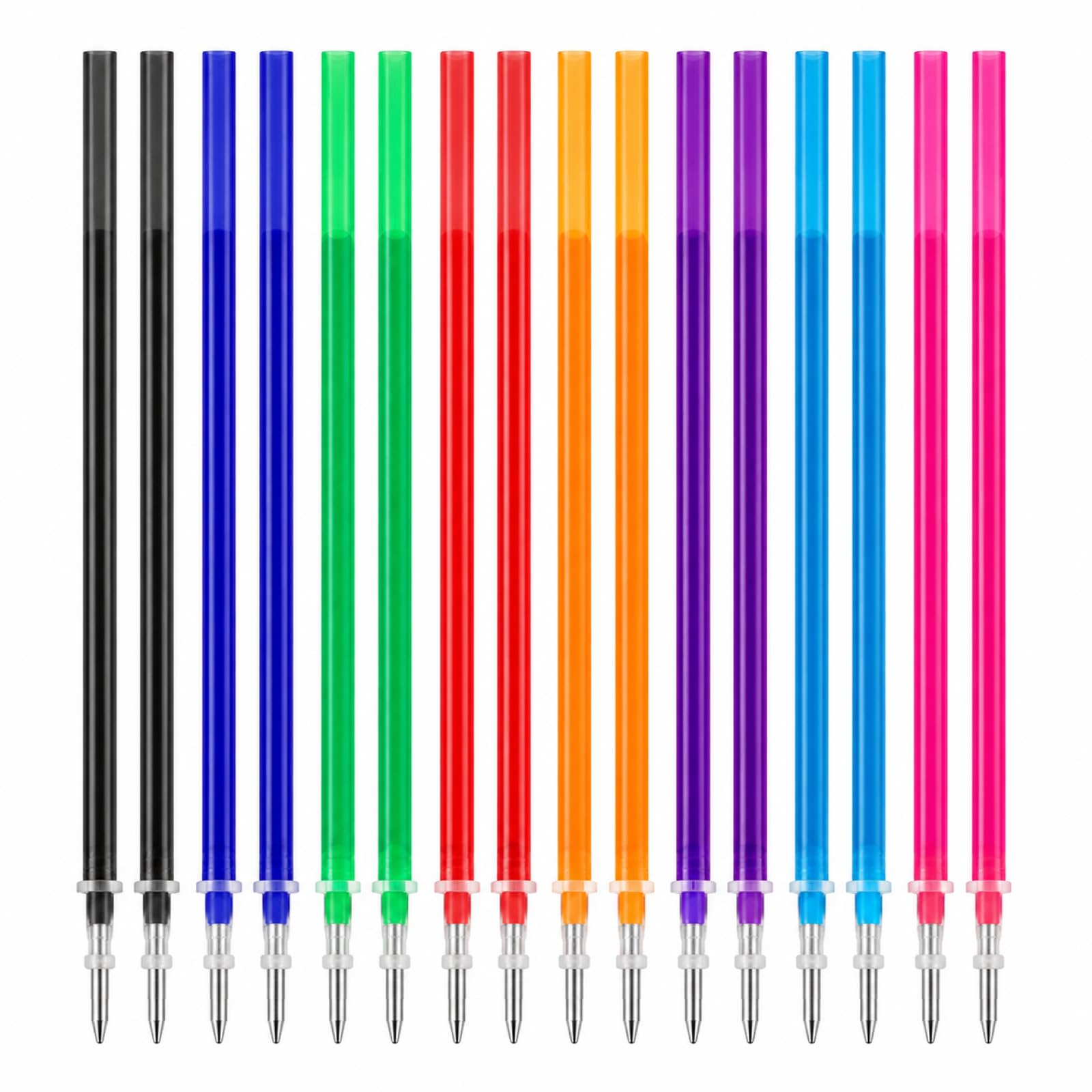 16 Stück Radierbare Ersatzminen 0,7 mm, Gel-Tintenrollermine Kompatibel mit Legami 8 Farben je 2 Stück, Löschbare Tintenroller Minen mit Wärmeempfindlicher Tinte für Schule Studium und Kreativarbeiten