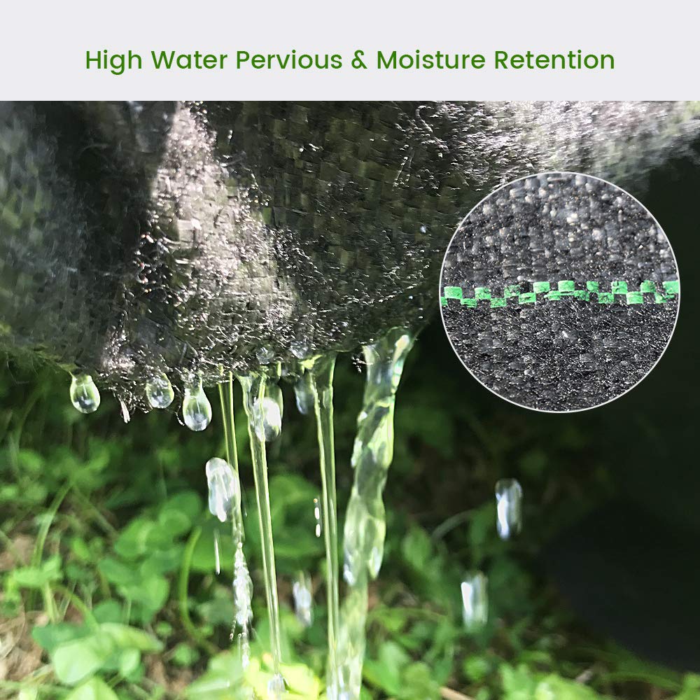 SQUEEZE master Pro 5oz Weed Barrier Landscape Fabric Woven- 4x50ft - Heavy Duty Gardening Mat - Woven with PP & Cotton,1 Pack
