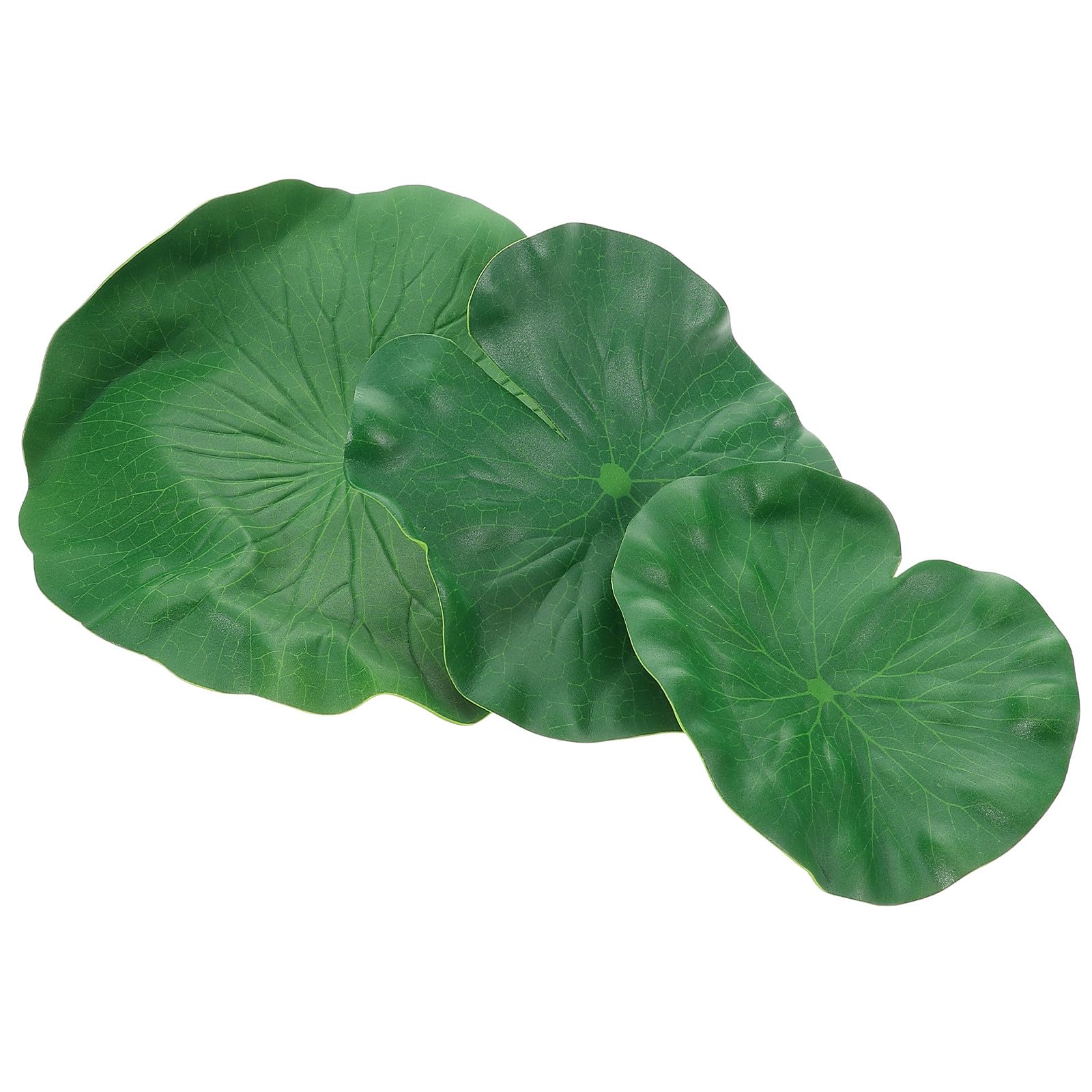 Set de Table Antidérapant en Plastique Vert Forme Feuille de Lotus 3pcs, Résistant à l'usure et Isolant Thermique, pour Buffets et Restaurants