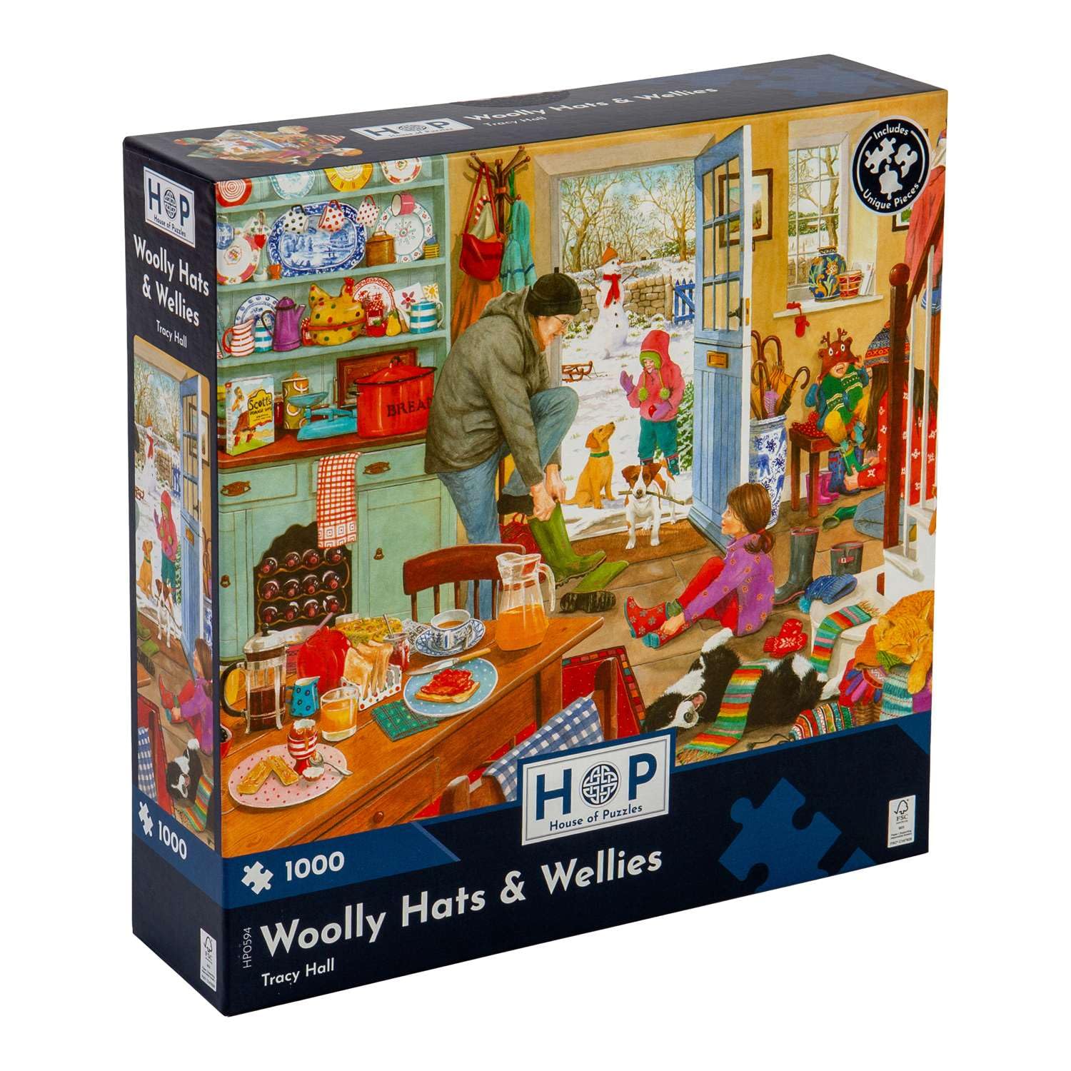 Das Haus der Puzzles - Wollmützen & Gummistiefel Puzzle - 1000 Teile Puzzle für Erwachsene, künstlerisch illustriert, malerische Landschaft, Deluxe Puzzle-Geschenk.