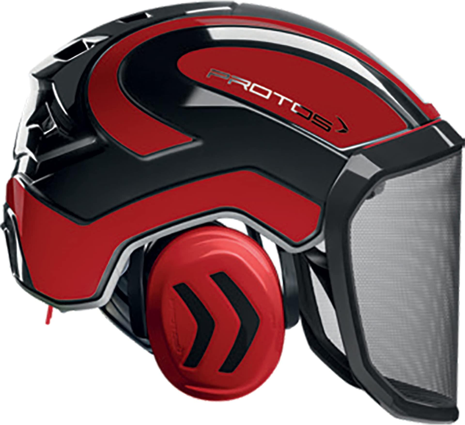 PfannerProtos Integral Arborist Helmet - Red & Black