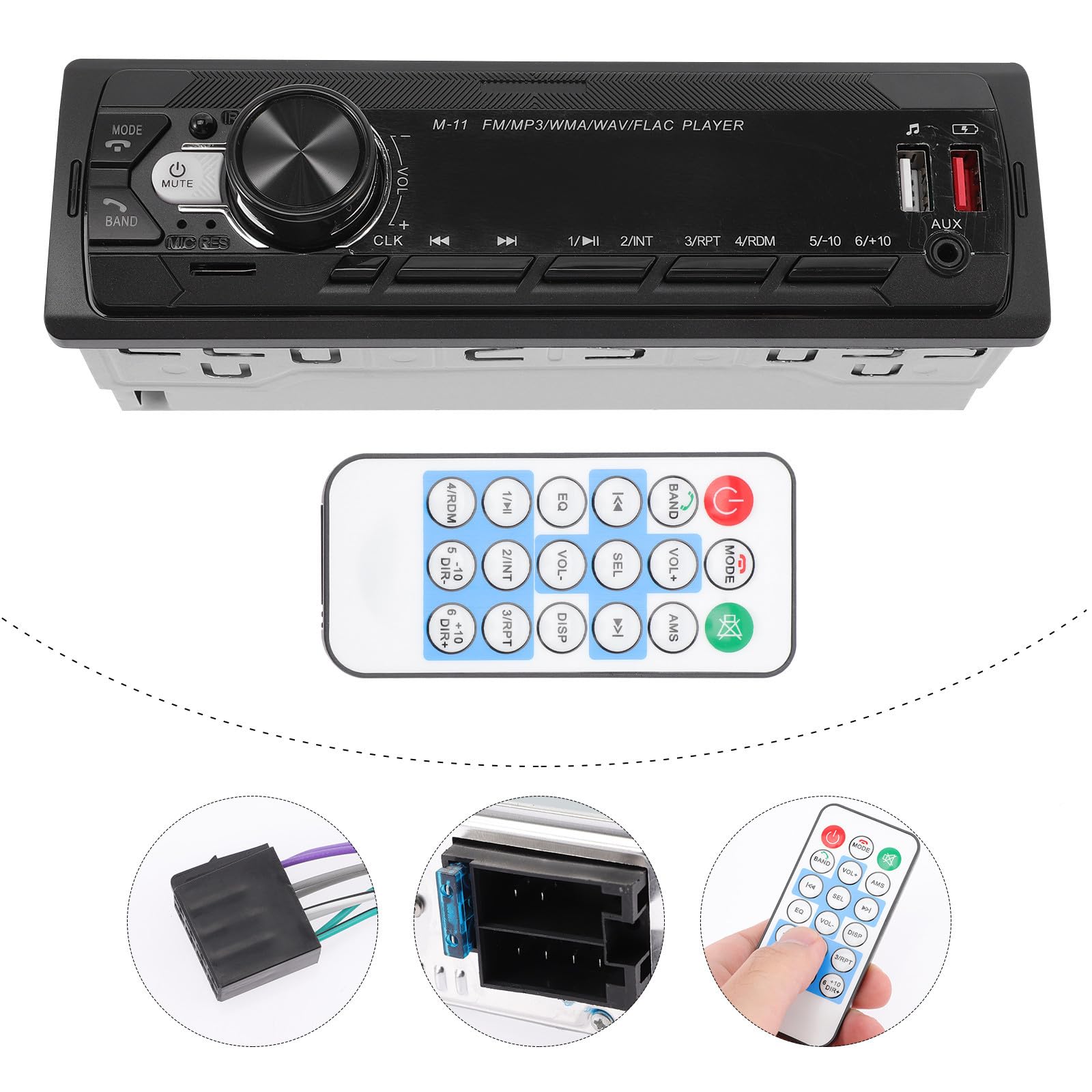 Radio de Coche Mp3 12v con USB y Conexión Inalámbrica Manos Libres