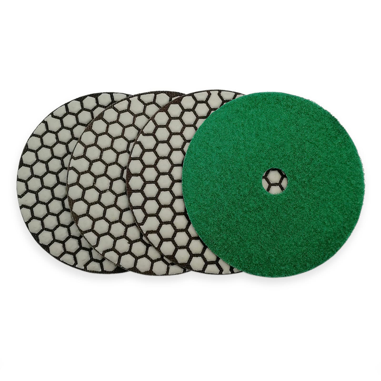 4 Stück 125 Mm Nr. 800 Trockenpolierpads Schleifscheibe Durchmesser 5 Zoll Kunstharzbindung Diamant Flexible Schleifscheibe