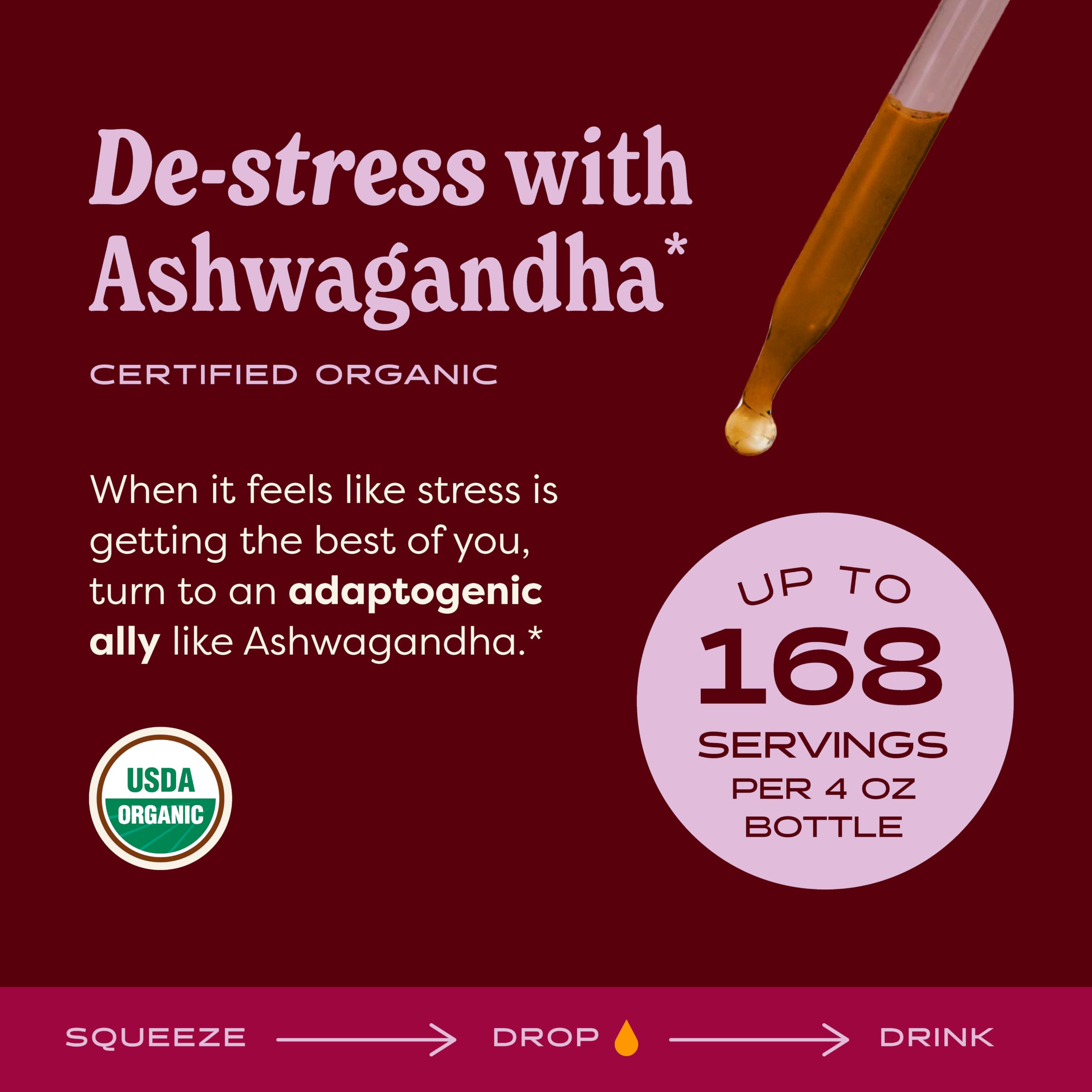 Herb Pharm Ashwagandha, Alcohol Free: Organic Liquid Extract | Traditional Stress Support Supplement, Vegan Ashwagandha Root Glycerite, Adaptogen Extract for Adults | Up to 12 Week Supply, 4 oz* — Amazon image 3