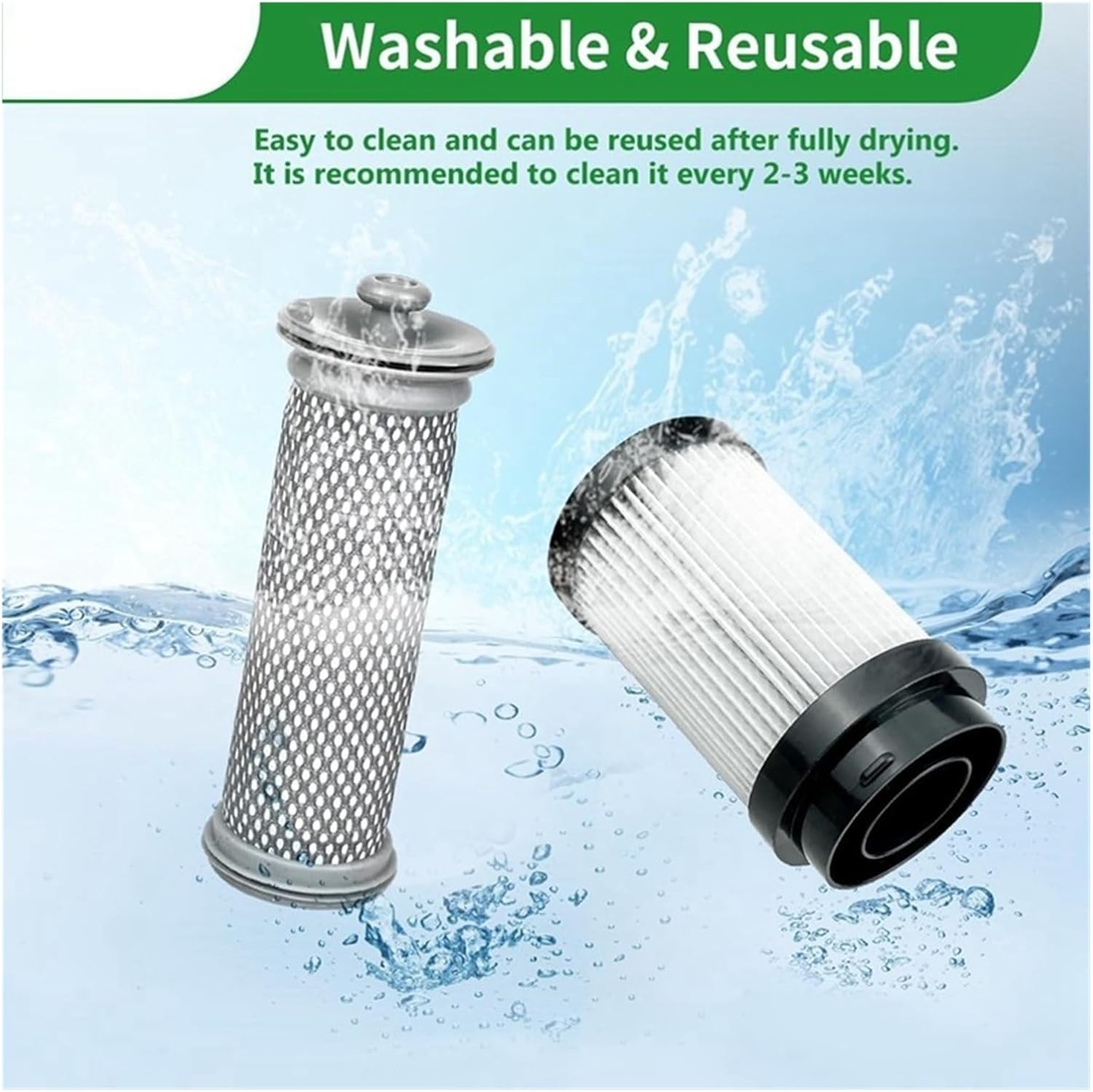 LICE-S15 Replacement Filter，Compatible For Tineco，Pure ONE S15 Series Pure ONE Air Pet Cordless Vacuum Cleaner, Pre & Post Filter.