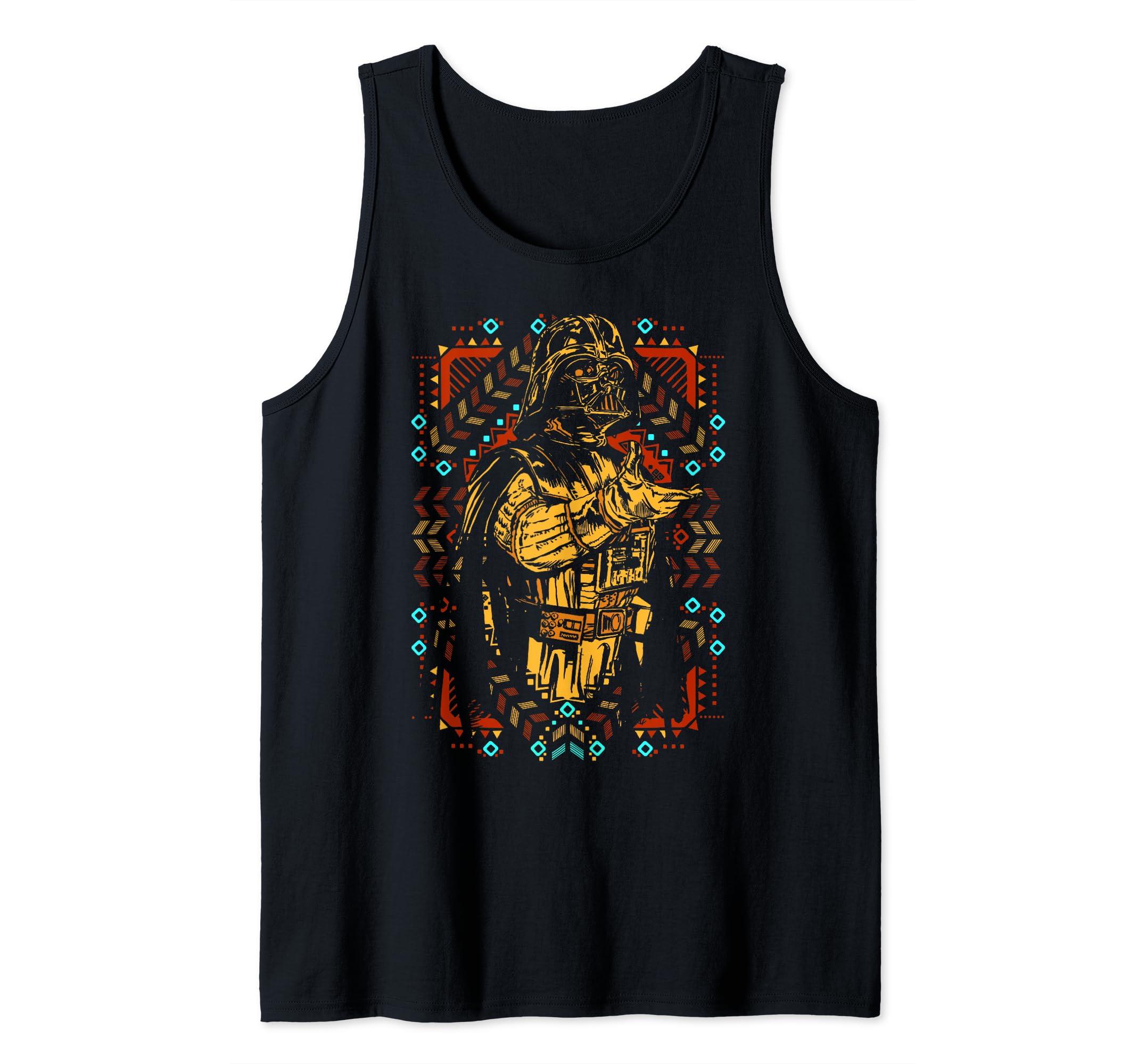 Star Wars Darth Vader Festivity Aztecan Patter Reach Tank Top, Black