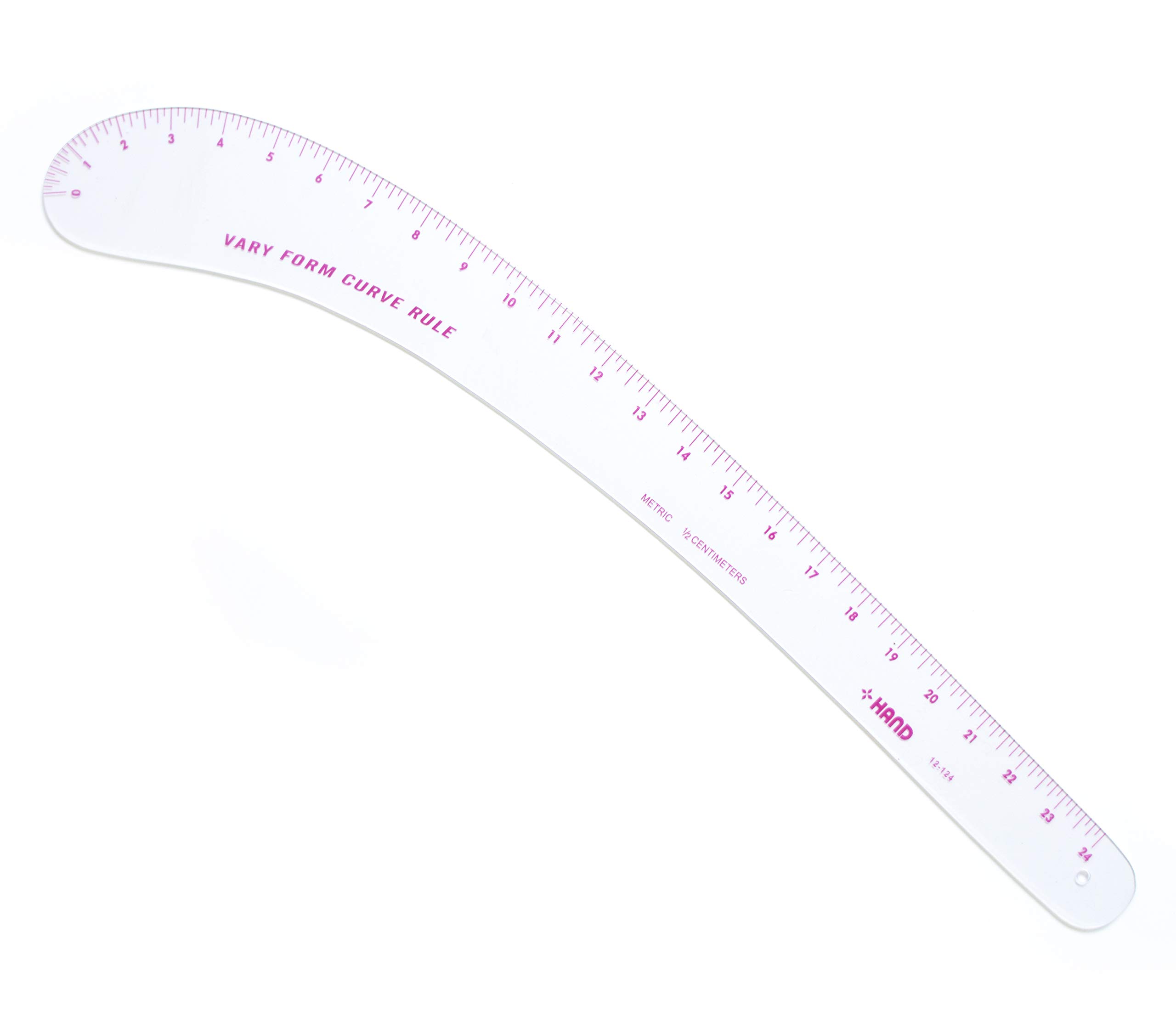 HAND Metric Vary Form Curve Ruler NO.12-124, Flexible, 24 Inches