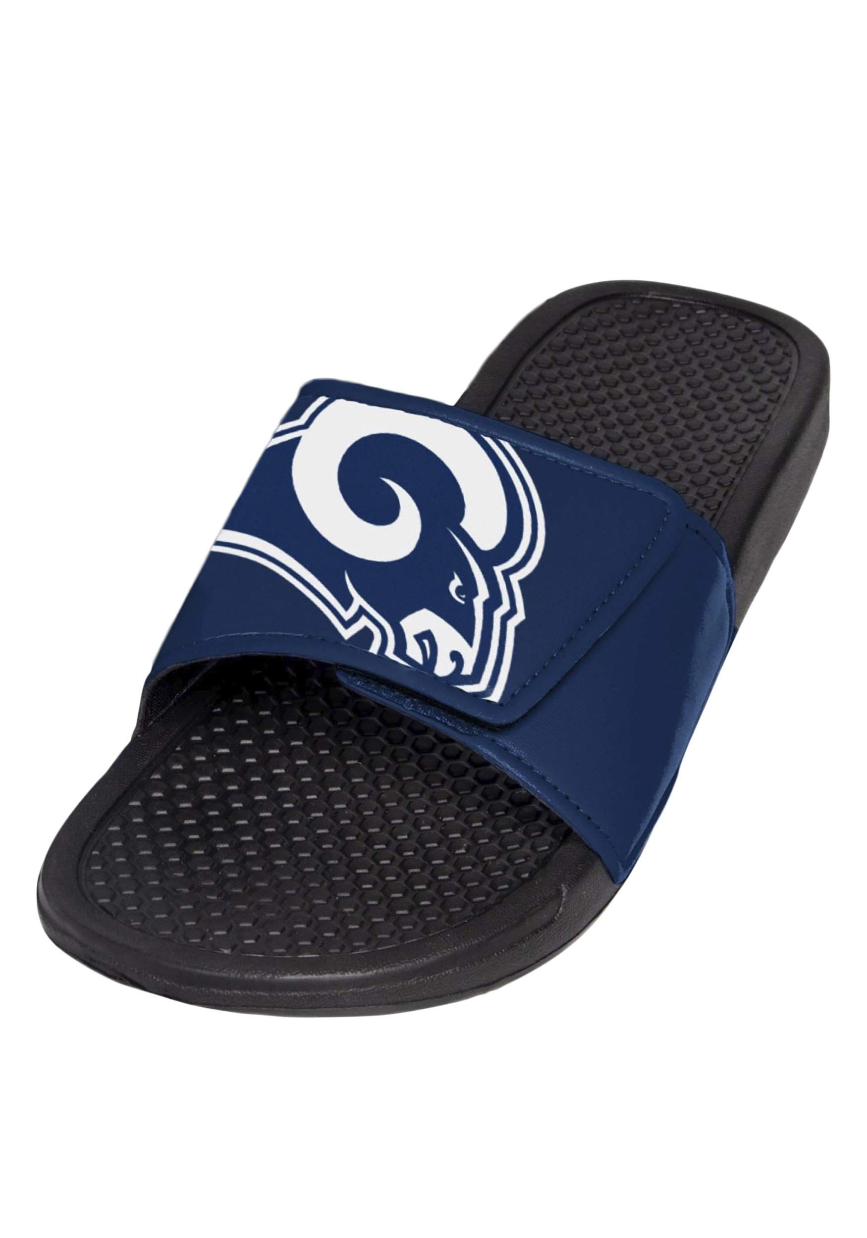 FOCO NFL Los Angeles Rams Men's Cropped Big Logo Slide, Large (11-12)