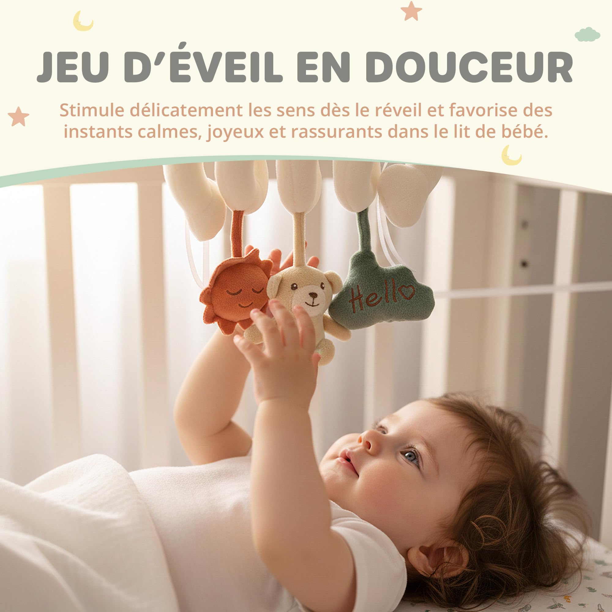 Spirale d'Activité Bébé - Baby NEA - Jouet Poussette, Lit & Siège Auto