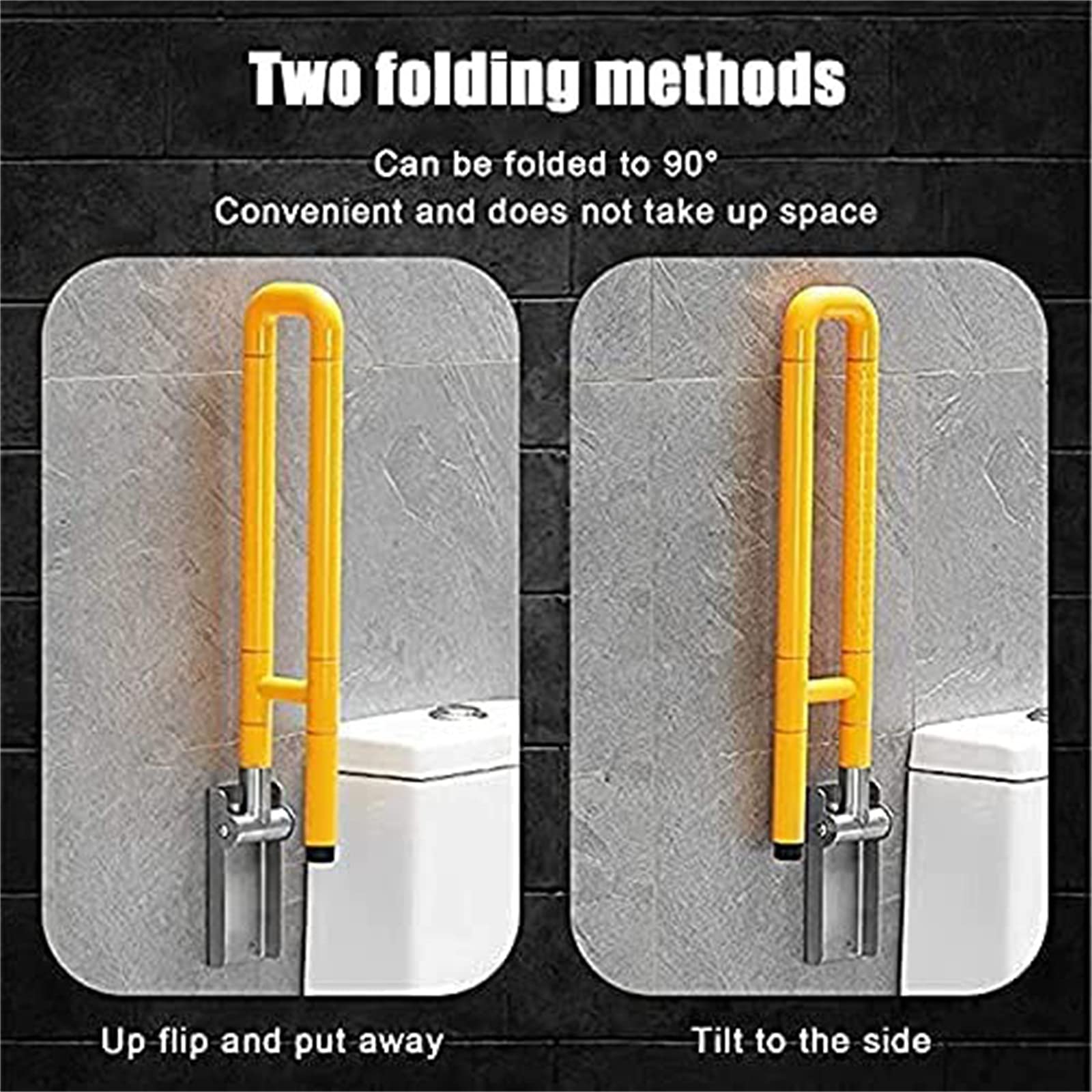 Barras de Apoyo para Ducha Barras de Apoyo para Inodoro Asideros para baño Asideros de Apoyo Tipo Plegable para baño en la Ducha Barras de Apoyo de Seguridad para bañera,