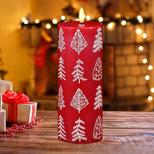 Miniatura 7 de DRomance Vela blanca grande sin llama, funciona con pilas con temporizador de 6 horas, vela LED parpadeante de cera real, para interiores, bodas,